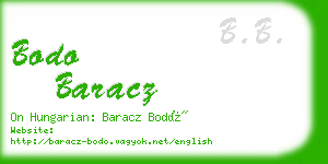 bodo baracz business card